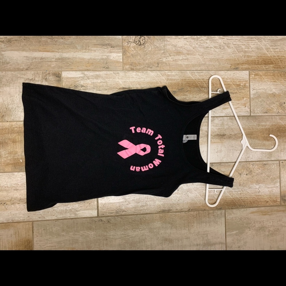 Black Breast cancer workout tee
